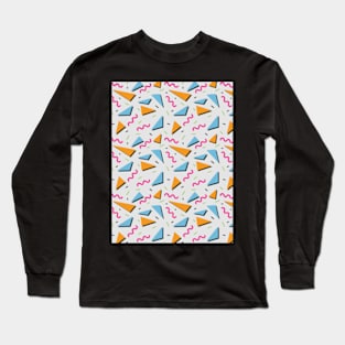 80s 90s Party Pattern Long Sleeve T-Shirt